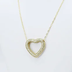 Treasure Jewels, Inc. Jewelry*Heart Outline Gold Necklace