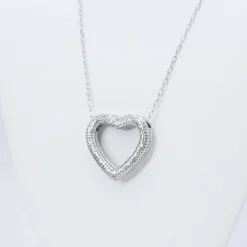 Treasure Jewels, Inc. Jewelry*Heart OutlineSilver Necklace