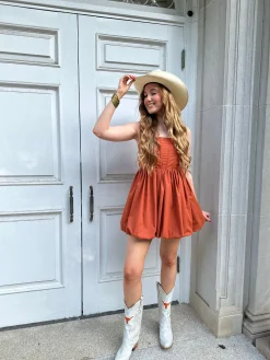 BuddyLove Clothing Label Sleeveless Dresses | Mini Dresses*Heidi Mini Dress - Burnt Orange