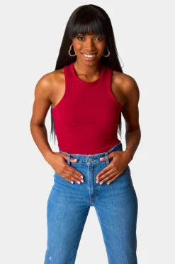 BuddyLove Clothing Label Tops*Jada Racerback Bodysuit -