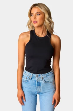 BuddyLove Clothing Label Tops*Jada Racerback Bodysuit - Panther