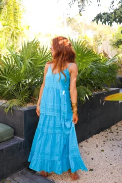 BuddyLove Clothing Label Bump Friendly | Maxi Dresses*Jaxon Tiered Maxi Dress - Ocean