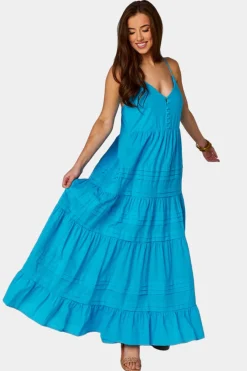 BuddyLove Clothing Label Bump Friendly | Maxi Dresses*Jaxon Tiered Maxi Dress - Ocean