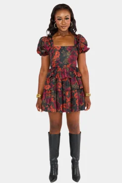 BuddyLove Clothing Label Mini Dresses*Jessa Tiered Babydoll Dress - Nightshades