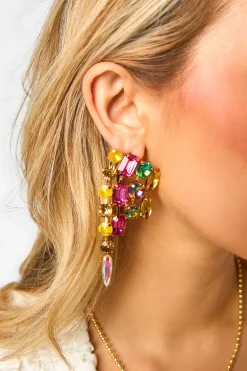 Treasure Jewels Jewelry*Jeweled Statement Earrings - Pastel