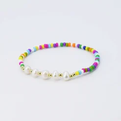 Treasure Jewels, Inc. Jewelry*Joyful Heart Beaded Bracelet with Pearls