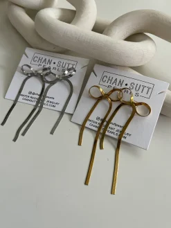 Chansuttpearls Jewelry*LARGE BOW EARRINGS