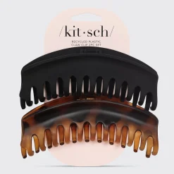 KITSCH Beauty*Large Dome Claw Clips 2pc - Recycled Plastic