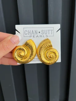 Chansuttpearls Jewelry*LARGE SHELL EARRINGS