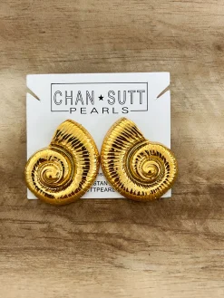 Chansuttpearls Jewelry*LARGE SHELL EARRINGS