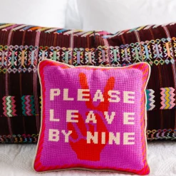 Furbish Studio Home & Gift*Leave by Nine Needlepoint Pillow