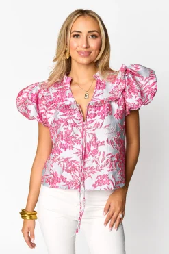 BuddyLove Clothing Label Tops*Leeland Puff Sleeve Top - Bristol
