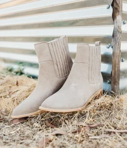 Naughty Monkey Shoes*Leonor Suede Ankle Boot in Taupe