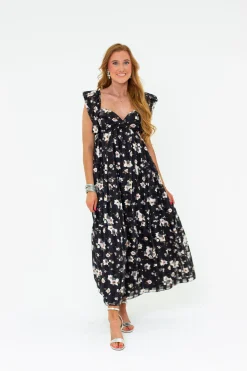 BuddyLove Clothing Label Sleeveless Dresses | Wedding Guest*Lilly Sweetheart Neckline Maxi Dress - Flower Basket