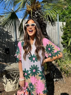 BuddyLove Clothing Label Caftan Dresses*Lulu Short Sleeve Mini Caftan - Lady