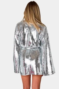 BuddyLove Clothing Label Long Sleeve Dresses | Party Dresses*Lynlee Sequin Wrap Dress -