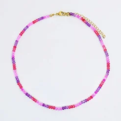 Treasure Jewels, Inc. Jewelry*Magenta Dainty Gemstone Necklace