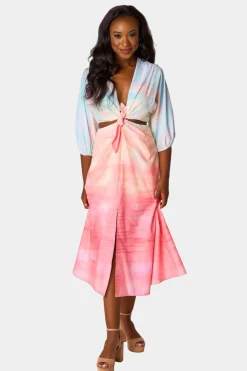 BuddyLove Clothing Label Short Sleeve Dresses | Midi Dresses*Maxine Cut Out Midi Dress -