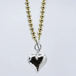 Treasure Jewels, Inc. Jewelry*Mega Love Gold/Silver Necklace
