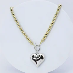 Treasure Jewels, Inc. Jewelry*Mega Love Gold/Silver Necklace