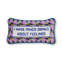 Furbish Studio Home & Gift*Mixed Drinks Needlepoint Pillow