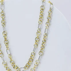 Treasure Jewels, Inc. Jewelry*Mixed Metal Link Layer Gold Necklace