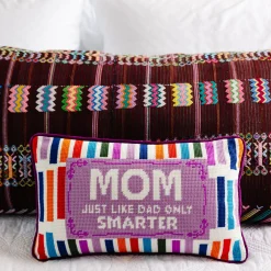 Furbish Studio Home & Gift*Mom Rules Needlepoint Pillow