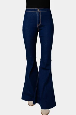 BuddyLove Clothing Label Bottoms*Moonshine High-Waisted Flare Jeans - Dark Wash
