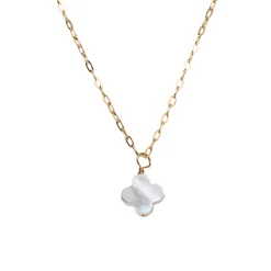 Idlewild Everyday Jewelry | Bride To Be Dresses*Mother-of-Pearl Clover Necklace in Gold-Filled