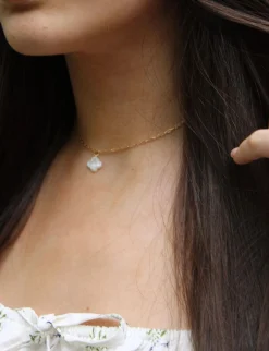 Idlewild Everyday Jewelry | Bride To Be Dresses*Mother-of-Pearl Clover Necklace in Gold-Filled