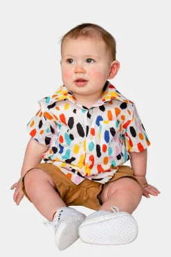 BuddyLove Clothing Label Tops | Tween*Nash Boy's Button Down Shirt - Mike and Ike