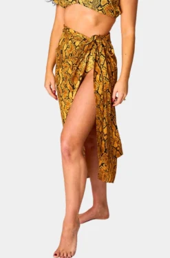 BuddyLove Clothing Label Bottoms | Swim*Neptune Cover Up Sarong Skirt - Snake Charmer