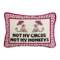 Furbish Studio Home & Gift*Not My Circus Needlepoint Pillow