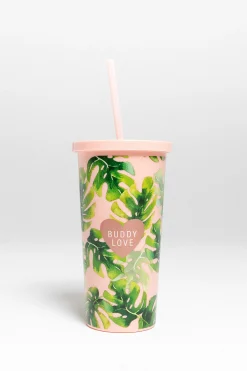 BuddyLove Clothing Label Home & Gift | Swim*Palm Tumbler with Straw