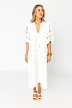 BuddyLove Clothing Label Short Sleeve Dresses | Bump Friendly*Pamela Caftan Maxi Dress - Spritzr