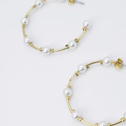 Treasure Jewels, Inc. Jewelry*Pearl Girl Hoop Earrings