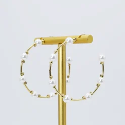 Treasure Jewels, Inc. Jewelry*Pearl Girl Hoop Earrings