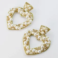 Treasure Jewels, Inc. Jewelry*Pearl Heart Earrings