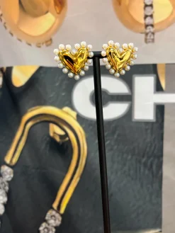 Chansuttpearls Jewelry*PEARL HEART EARRINGS