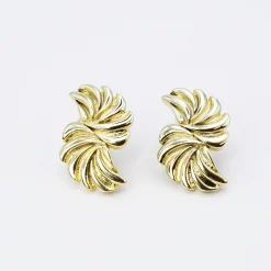 Treasure Jewels, Inc. Jewelry*Pinwheel Gold Earring