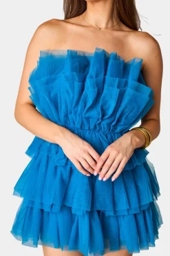BuddyLove Clothing Label Party Dresses | Mini Dresses*Powder Puff Strapless Tulle Mini Dress - Indigo
