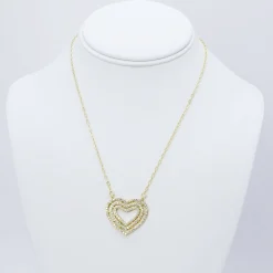 Treasure Jewels, Inc. Jewelry*Pure Love Crystal Gold Necklace