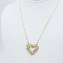 Treasure Jewels, Inc. Jewelry*Pure Love Crystal Gold Necklace