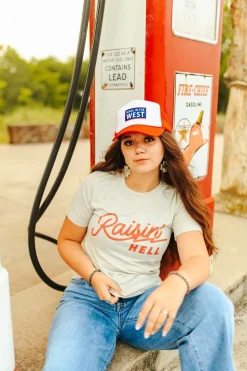 Wild Junkie Tops*Raisin' Hell Graphic Tee
