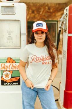 Wild Junkie Tops*Raisin' Hell Graphic Tee