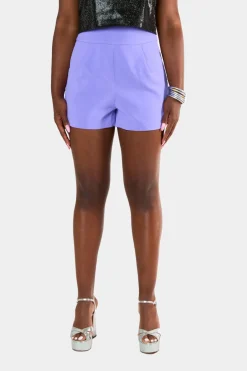 BuddyLove Clothing Label Sets | Bottoms*Renzo High-Waisted Shorts - Purple