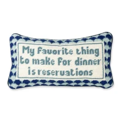 Furbish Studio Home & Gift*Reservations Needlepoint Pillow