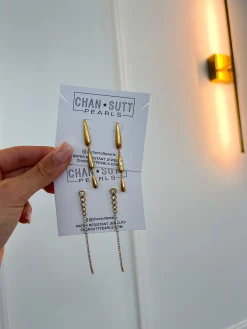 Chansuttpearls Jewelry*RHINESTONE EARRINGS