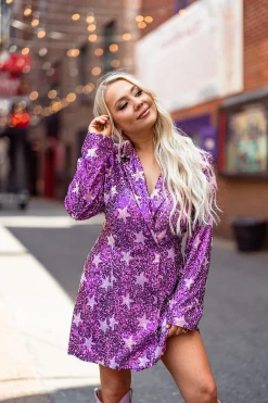 BuddyLove Clothing Label Long Sleeve Dresses | Party Dresses*Riley Sequin Blazer Dress - Hypnotic Stars