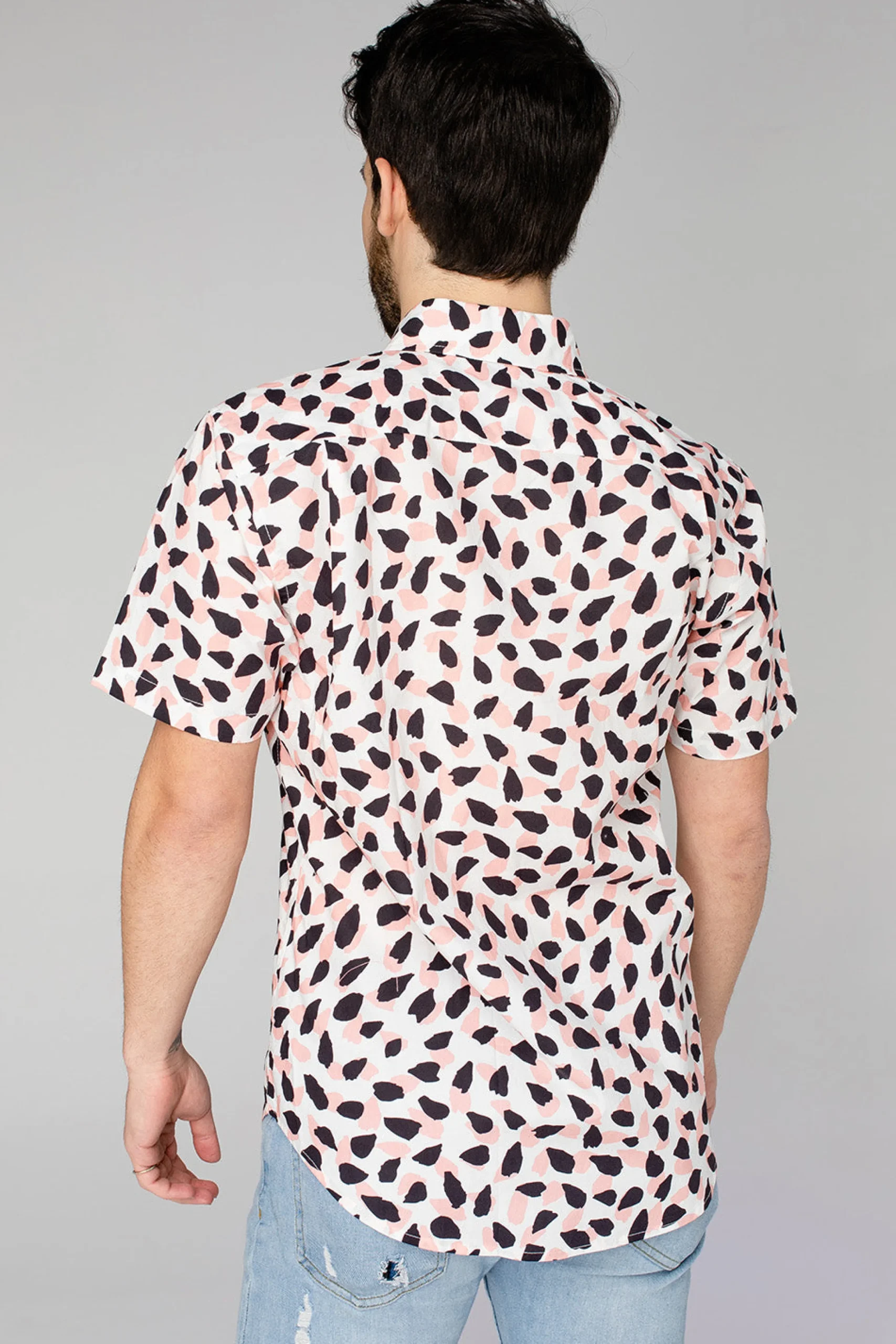 BuddyLove Clothing Label Tops*Robert Button Down Dress Shirt - Flamingo